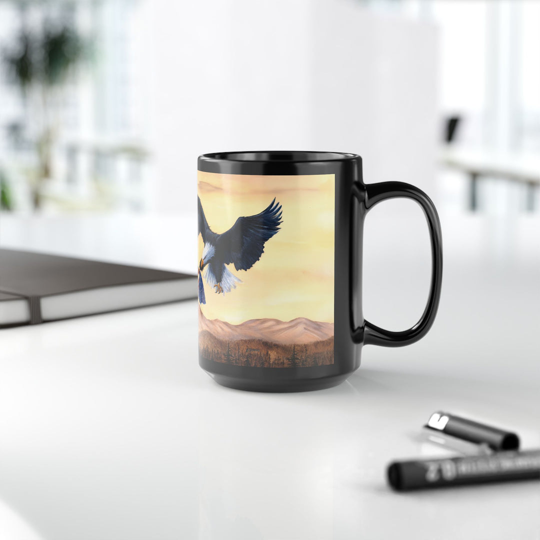 Mug - Patriotic American Bald Eagle vs Hammer and Sickle Communist Hand Design