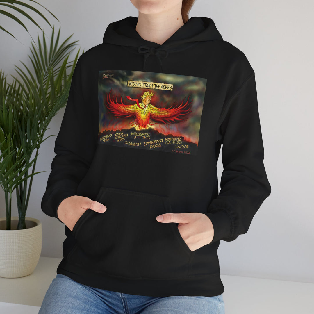 Rising From The Ashes Phoenix Hoodie — Patriotic MAGA Sweatshirt