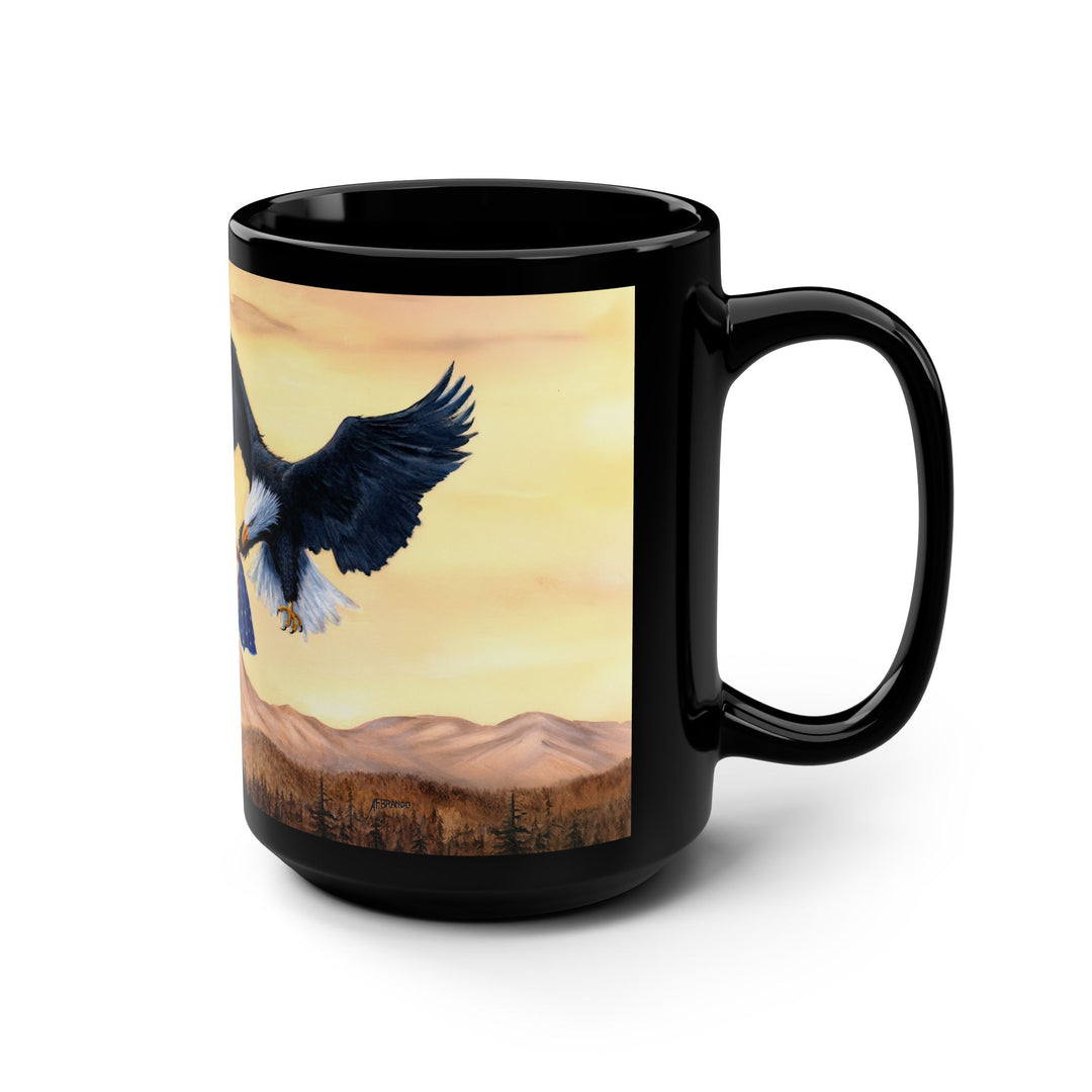 Mug - Patriotic American Bald Eagle vs Hammer and Sickle Communist Hand Design